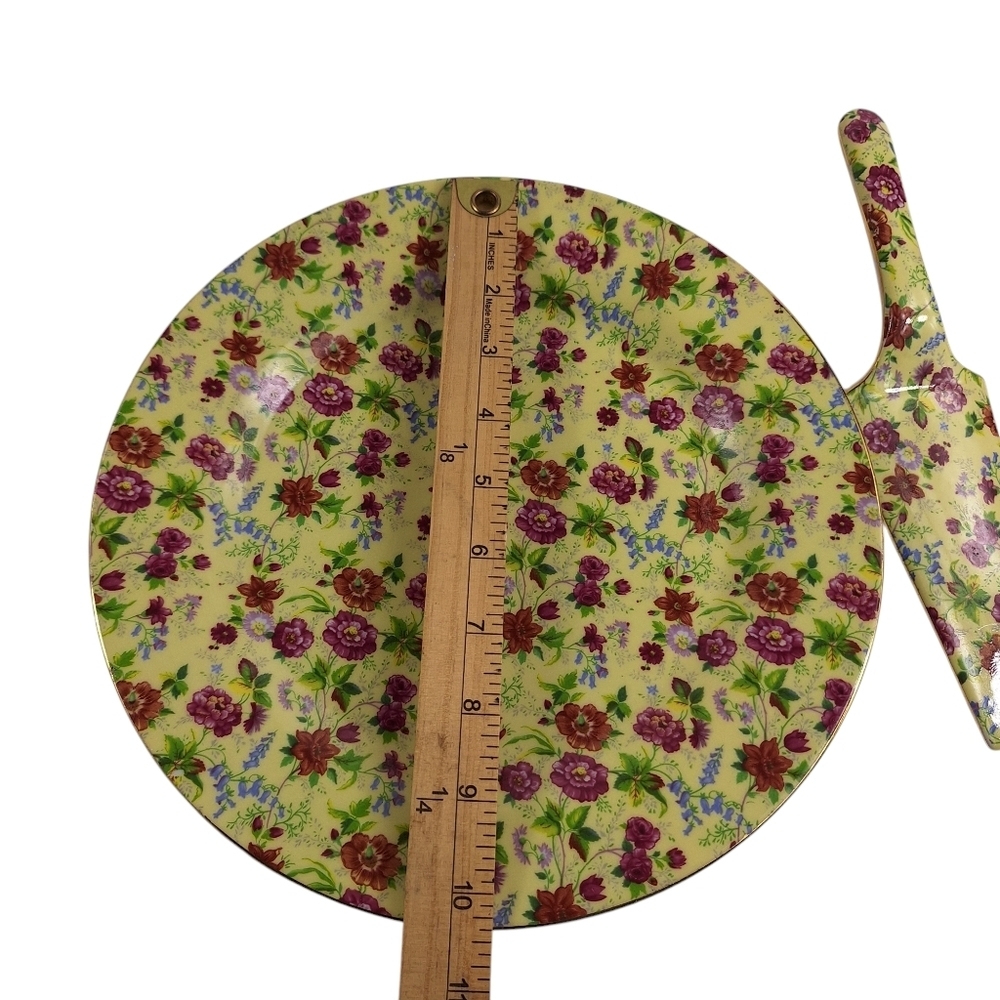 Vintage Cake Plate/Server Formalities by Baum Bros Floral Chintz - Picture 4 of 6